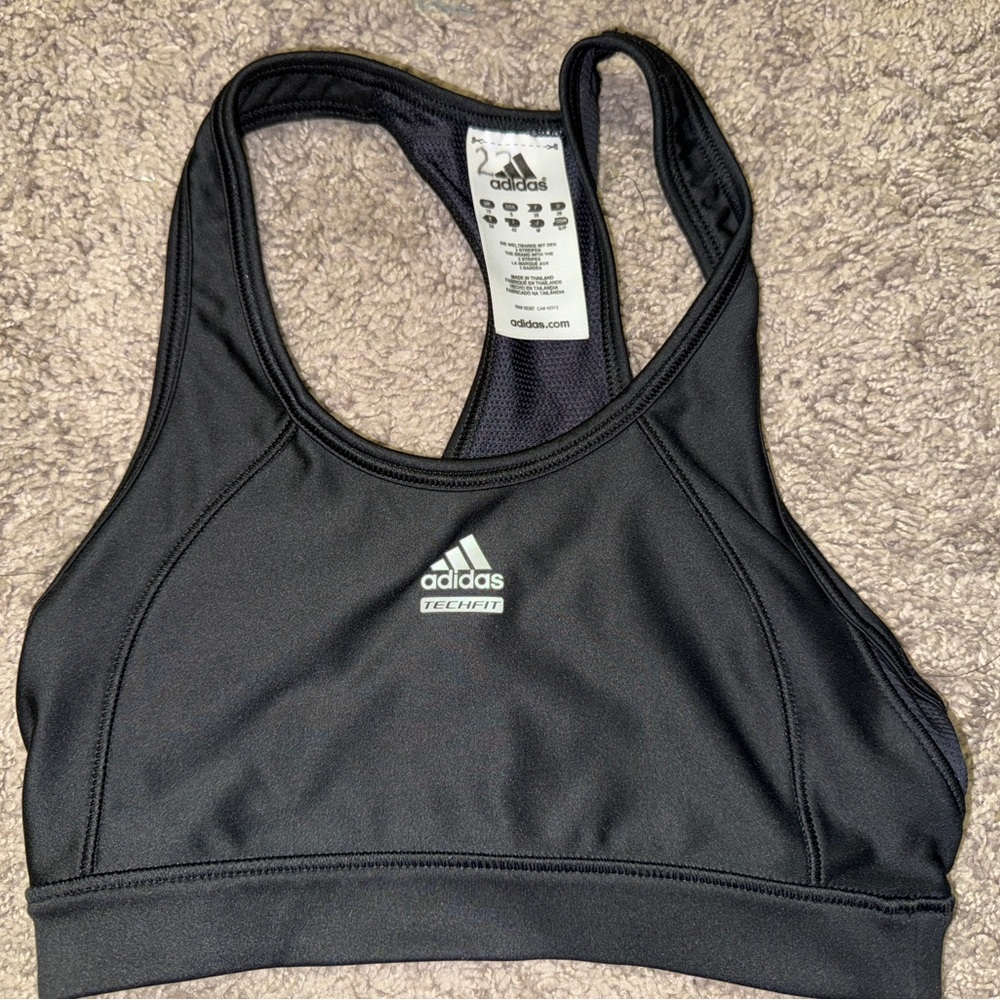 Adidas Black Racerback Sports Bra